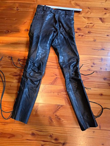 Motorrad schnür lederhose - motorrad,